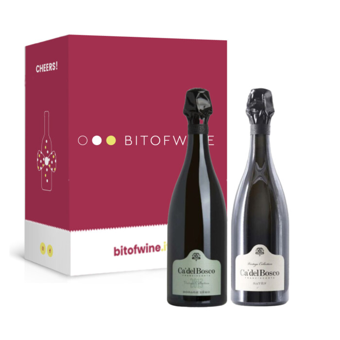Ca’ del Bosco, Franciacorta Vintage Dosage Zéro 2020 e Satèn Brut 2020, 750 ml - Box 2 Bottiglie